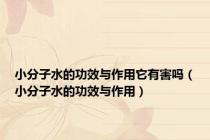 小分子水的功效与作用它有害吗（小分子水的功效与作用）