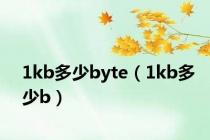 1kb多少byte（1kb多少b）