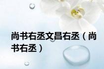 尚书右丞文昌右丞（尚书右丞）