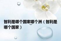 智利是哪个国家哪个洲（智利是哪个国家）
