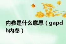 内参是什么意思（gapdh内参）