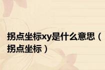 拐点坐标xy是什么意思（拐点坐标）