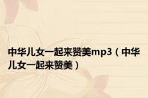 中华儿女一起来赞美mp3（中华儿女一起来赞美）