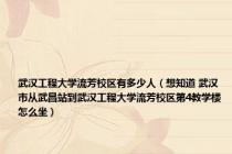 武汉工程大学流芳校区有多少人（想知道 武汉市从武昌站到武汉工程大学流芳校区第4教学楼怎么坐）