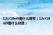 12cr18ni9是什么牌号（12cr18ni9是什么材质）