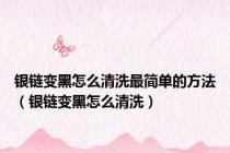 银链变黑怎么清洗最简单的方法（银链变黑怎么清洗）