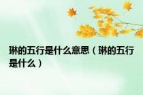 琳的五行是什么意思（琳的五行是什么）