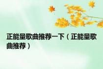 正能量歌曲推荐一下（正能量歌曲推荐）