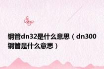 钢管dn32是什么意思（dn300钢管是什么意思）