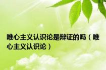 唯心主义认识论是辩证的吗（唯心主义认识论）