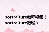 portraiture教程视频（portraiture教程）