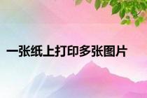 一张纸上打印多张图片