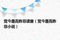 觉今是而昨非读音（觉今是而昨非小说）