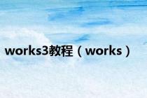 works3教程（works）