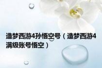 造梦西游4孙悟空号（造梦西游4满级账号悟空）