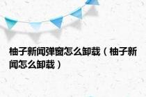 柚子新闻弹窗怎么卸载（柚子新闻怎么卸载）