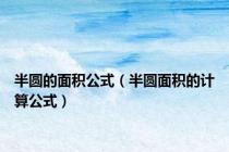 半圆的面积公式（半圆面积的计算公式）