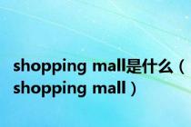 shopping mall是什么（shopping mall）