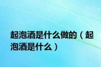 起泡酒是什么做的（起泡酒是什么）