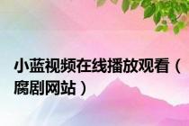 小蓝视频在线播放观看（腐剧网站）