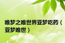 唯梦之唯世界亚梦吃药（亚梦唯世）