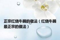 正宗红烧牛腩的做法（红烧牛腩最正宗的做法）