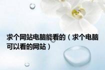 求个网站电脑能看的（求个电脑可以看的网站）