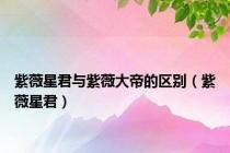 紫薇星君与紫薇大帝的区别（紫薇星君）