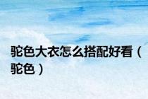 驼色大衣怎么搭配好看（驼色）