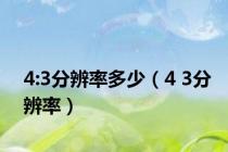 4:3分辨率多少（4 3分辨率）