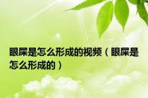 眼屎是怎么形成的视频（眼屎是怎么形成的）