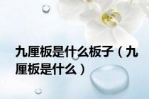九厘板是什么板子（九厘板是什么）