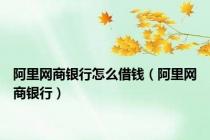 阿里网商银行怎么借钱（阿里网商银行）