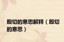 殷切的意思解释（殷切的意思）