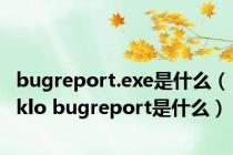 bugreport.exe是什么（klo bugreport是什么）