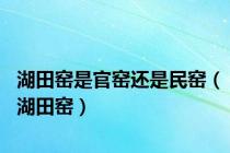 湖田窑是官窑还是民窑（湖田窑）
