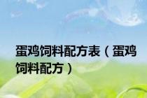 蛋鸡饲料配方表（蛋鸡饲料配方）
