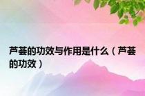 芦荟的功效与作用是什么（芦荟的功效）