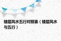 楼层风水五行对照表（楼层风水与五行）