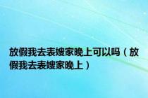 放假我去表嫂家晚上可以吗（放假我去表嫂家晚上）