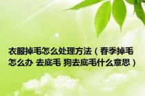 衣服掉毛怎么处理方法（春季掉毛怎么办 去底毛 狗去底毛什么意思）