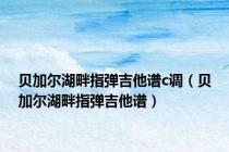 贝加尔湖畔指弹吉他谱c调（贝加尔湖畔指弹吉他谱）