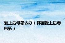 爱上后母怎么办（韩国爱上后母电影）