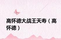 高怀德大战王天寿（高怀德）