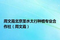 周文霞北京圣水太行种植专业合作社（周文霞）
