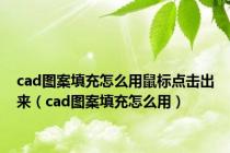 cad图案填充怎么用鼠标点击出来（cad图案填充怎么用）