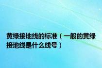 黄绿接地线的标准（一般的黄绿接地线是什么线号）