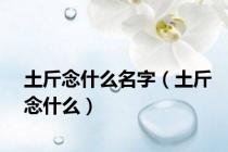 土斤念什么名字（土斤念什么）