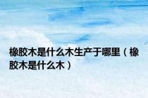橡胶木是什么木生产于哪里（橡胶木是什么木）