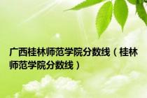 广西桂林师范学院分数线（桂林师范学院分数线）